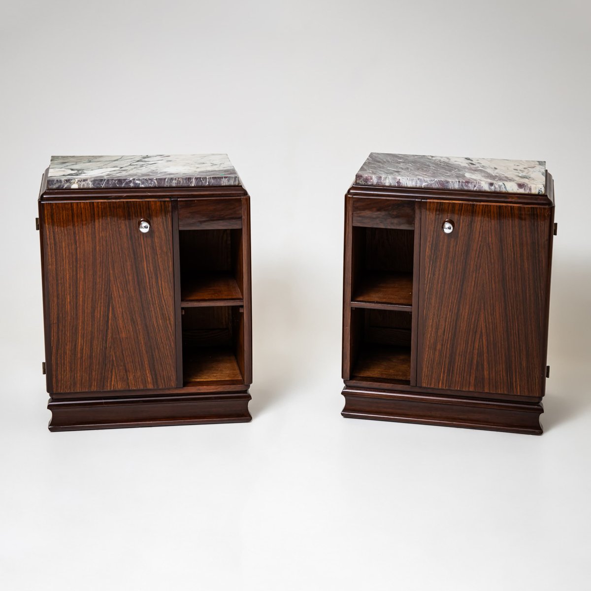 Pair Of Art Deco Bedside Tables, France Circa 1920-photo-1