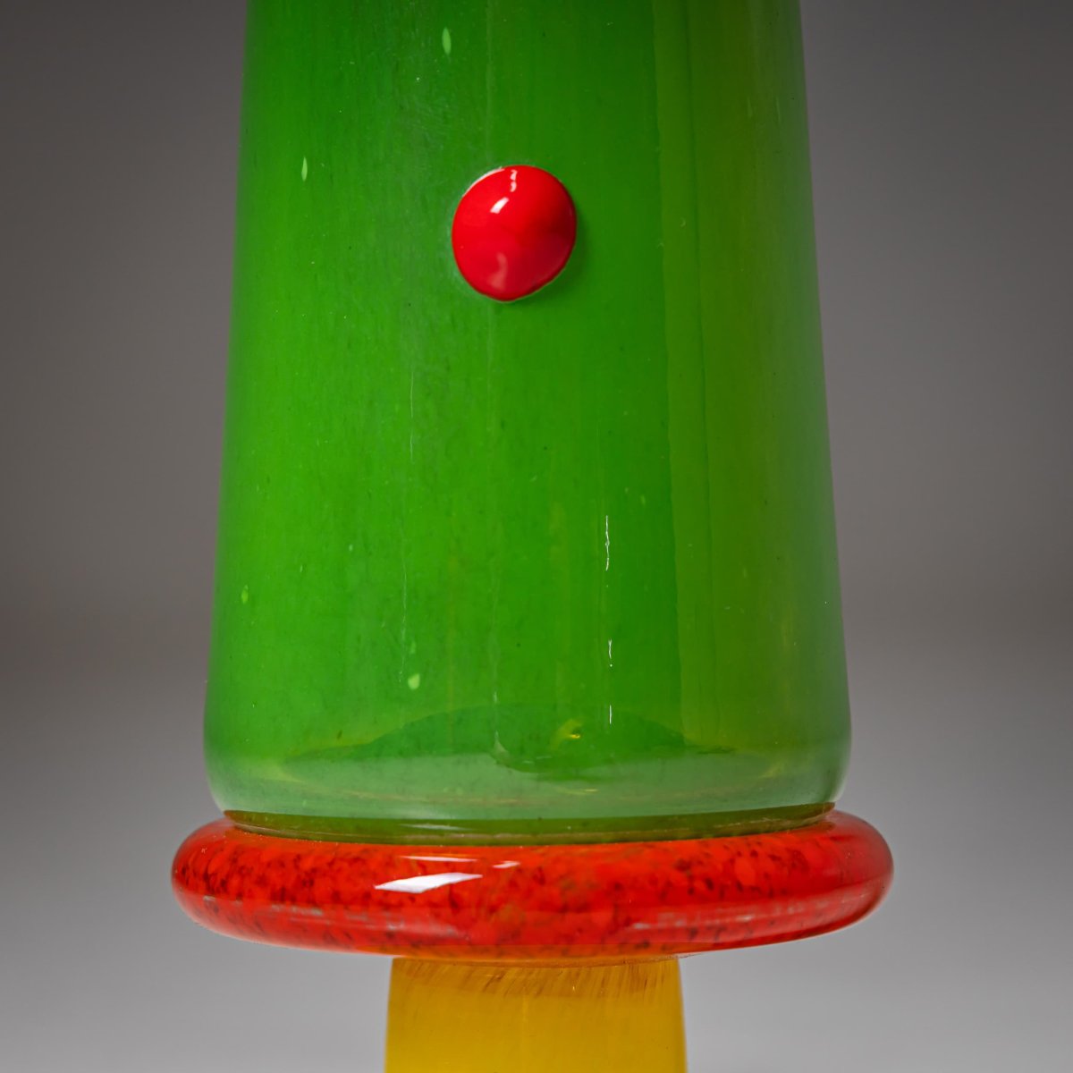 Barovier & Toso Vase, Green, Bag Series, Italy, Late 20th Century-photo-5