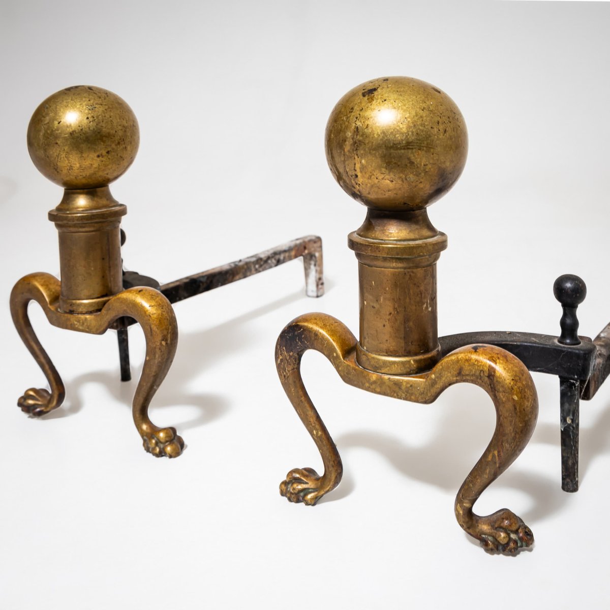 Chenets et accessoires de cheminée, fin du XIXe siècle-photo-4