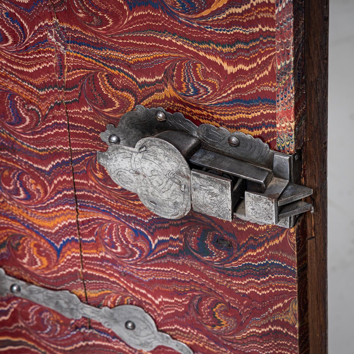 Cabinet baroque à colonnes tournées, XVIIIe siècle-photo-3