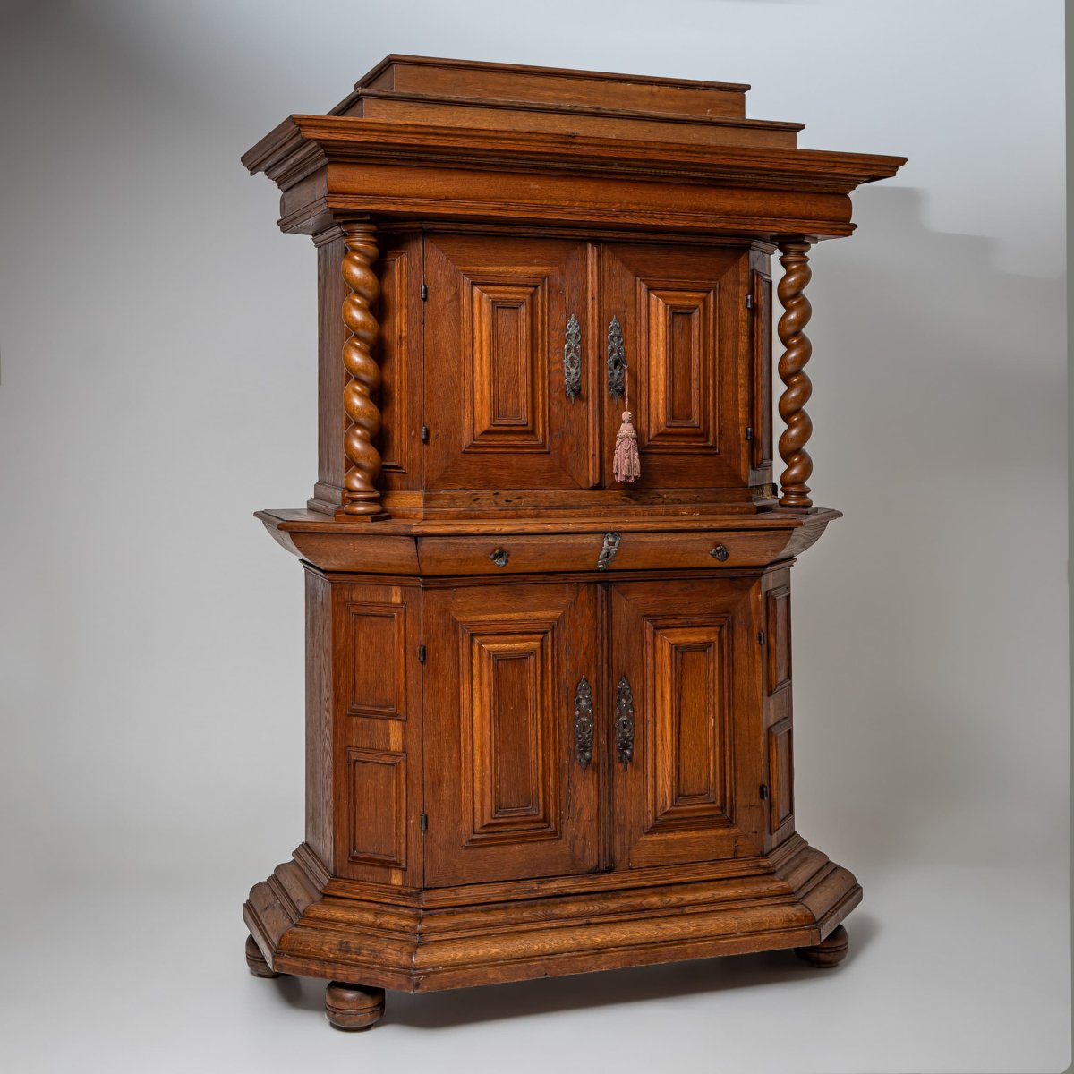 Cabinet baroque à colonnes tournées, XVIIIe siècle-photo-6