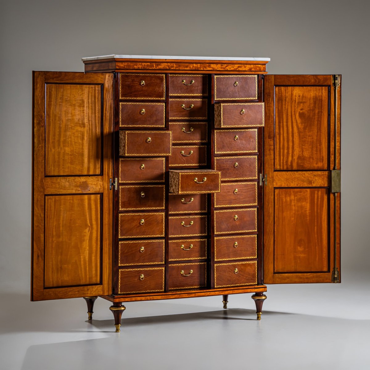 Cardboard Box, Stamped Claude-charles Saunier, France, Circa 1790-photo-4