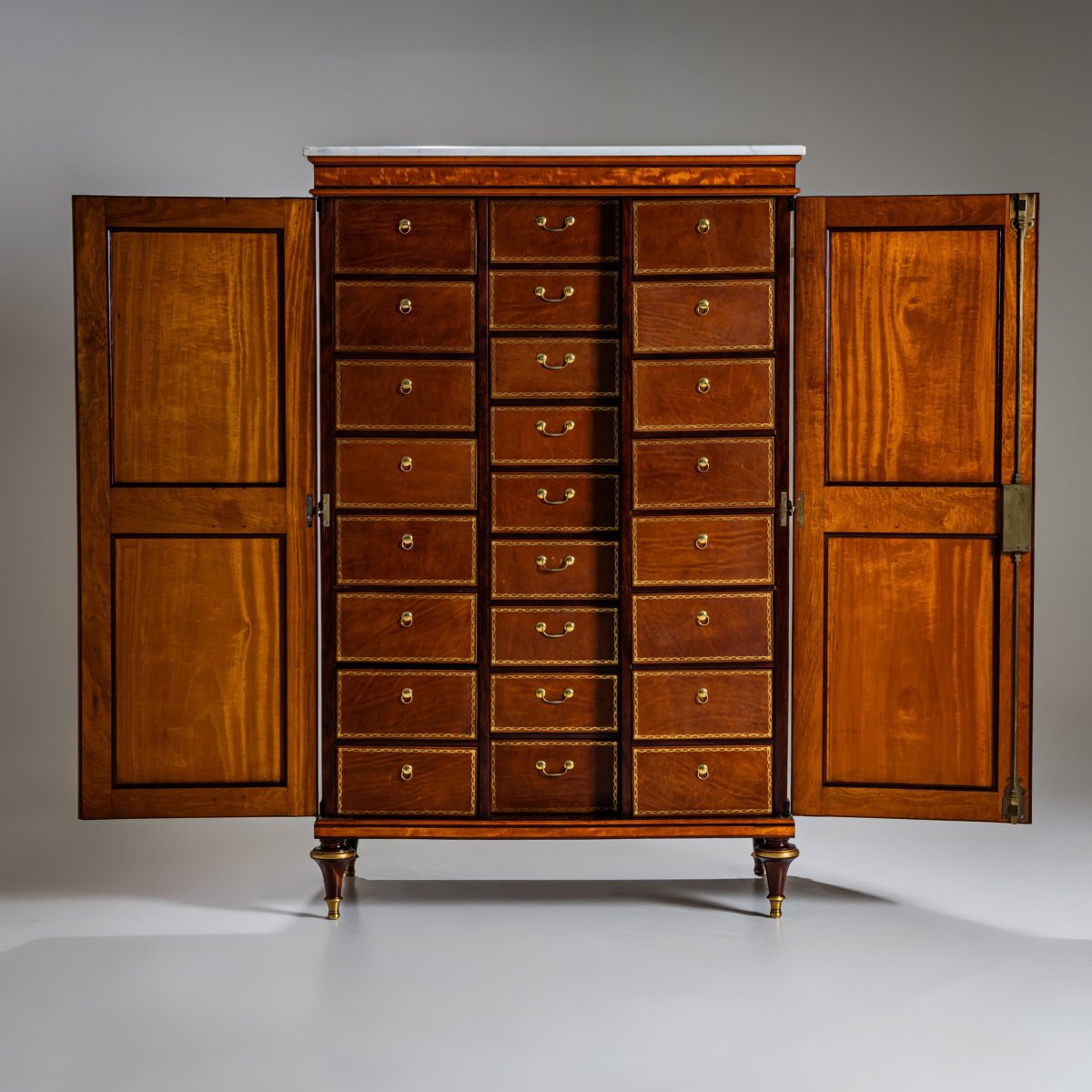 Cardboard Box, Stamped Claude-charles Saunier, France, Circa 1790-photo-3