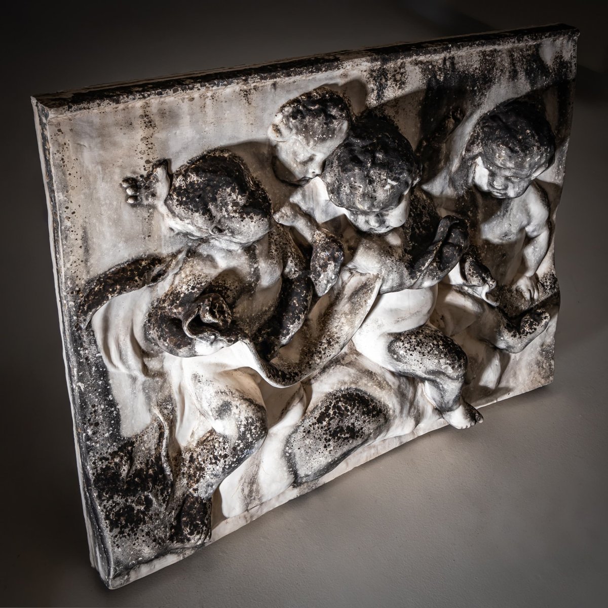 Biscuit Porcelain Relief Of Putti, 19th Century-photo-4