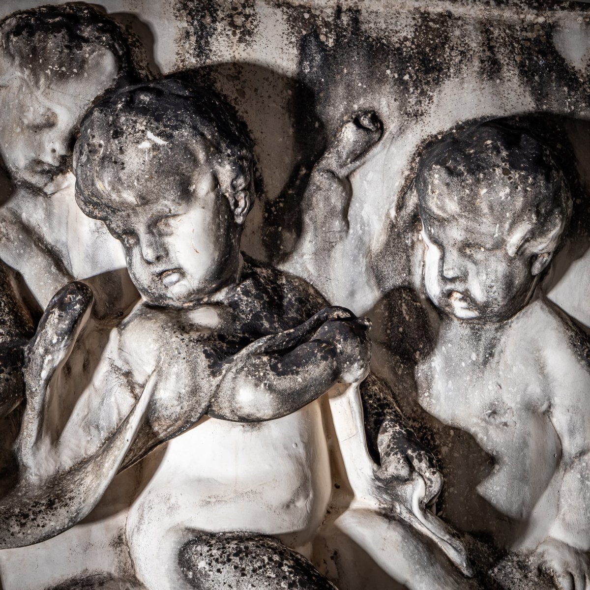 Biscuit Porcelain Relief Of Putti, 19th Century-photo-7