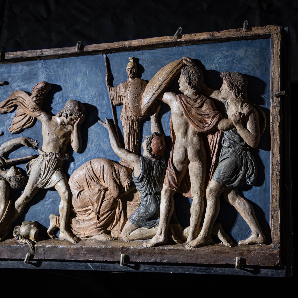 Terracotta Relief, Ulysses Slaying The Suitors, Attributed To Hw Bissen, Denmark, 19th Century-photo-3
