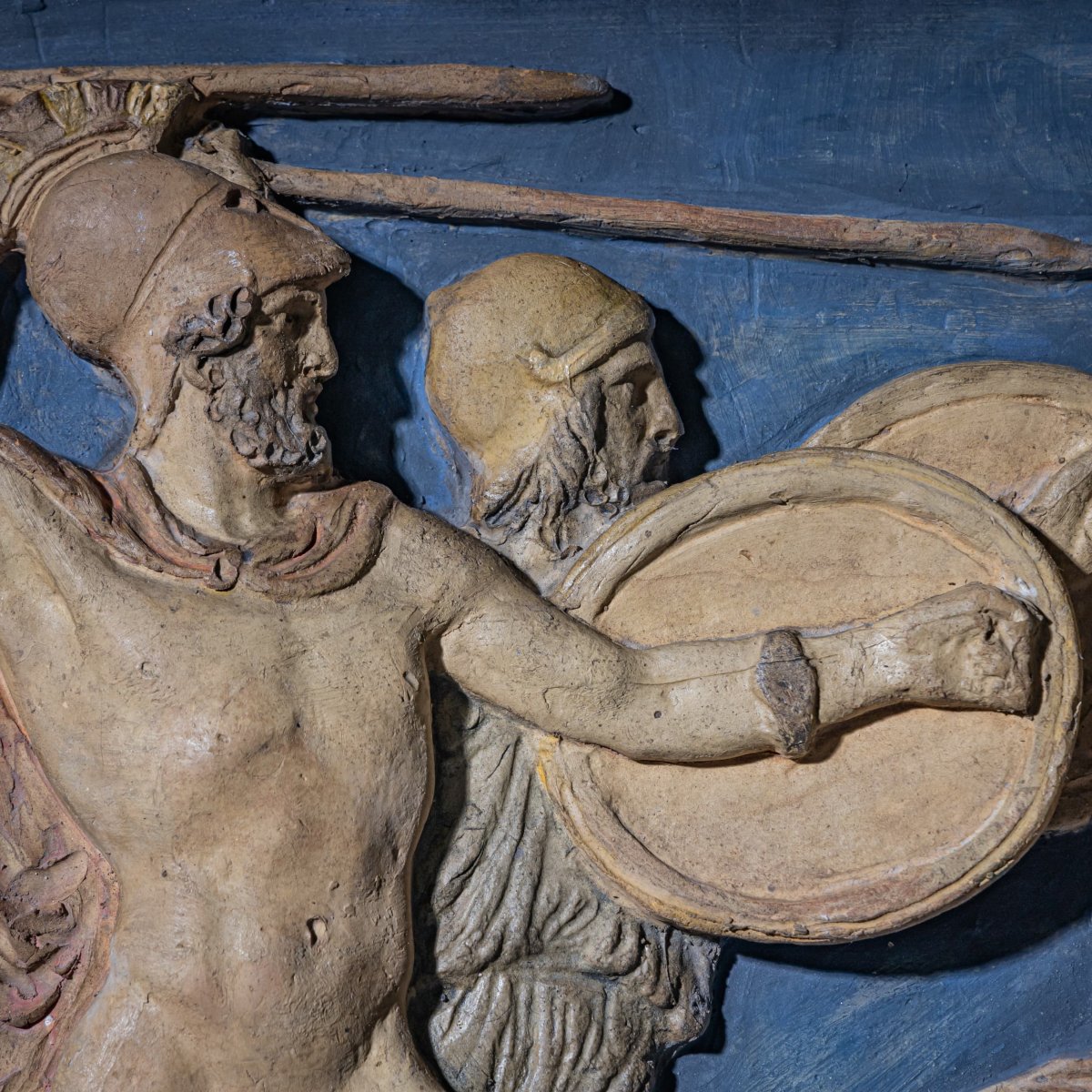 Terracotta Relief, Ulysses Slaying The Suitors, Attributed To Hw Bissen, Denmark, 19th Century-photo-5