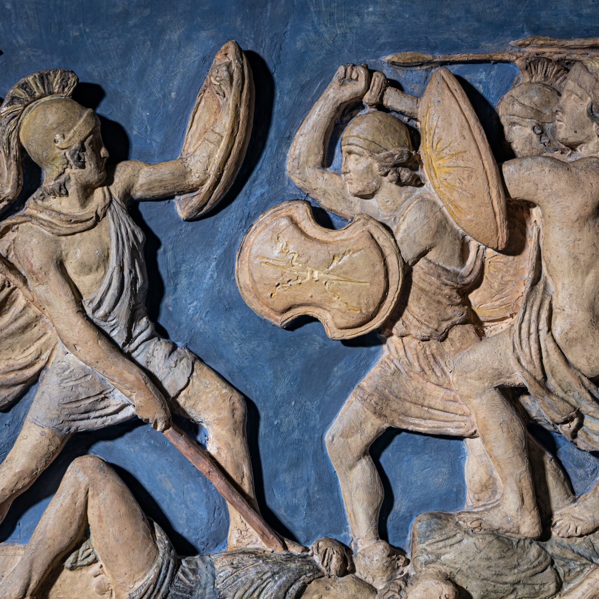 Terracotta Relief, Ulysses Slaying The Suitors, Attributed To Hw Bissen, Denmark, 19th Century-photo-6