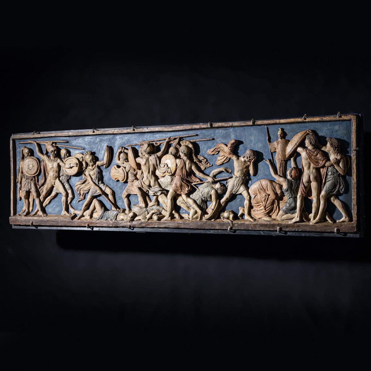 Terracotta Relief, Ulysses Slaying The Suitors, Attributed To Hw Bissen, Denmark, 19th Century-photo-8