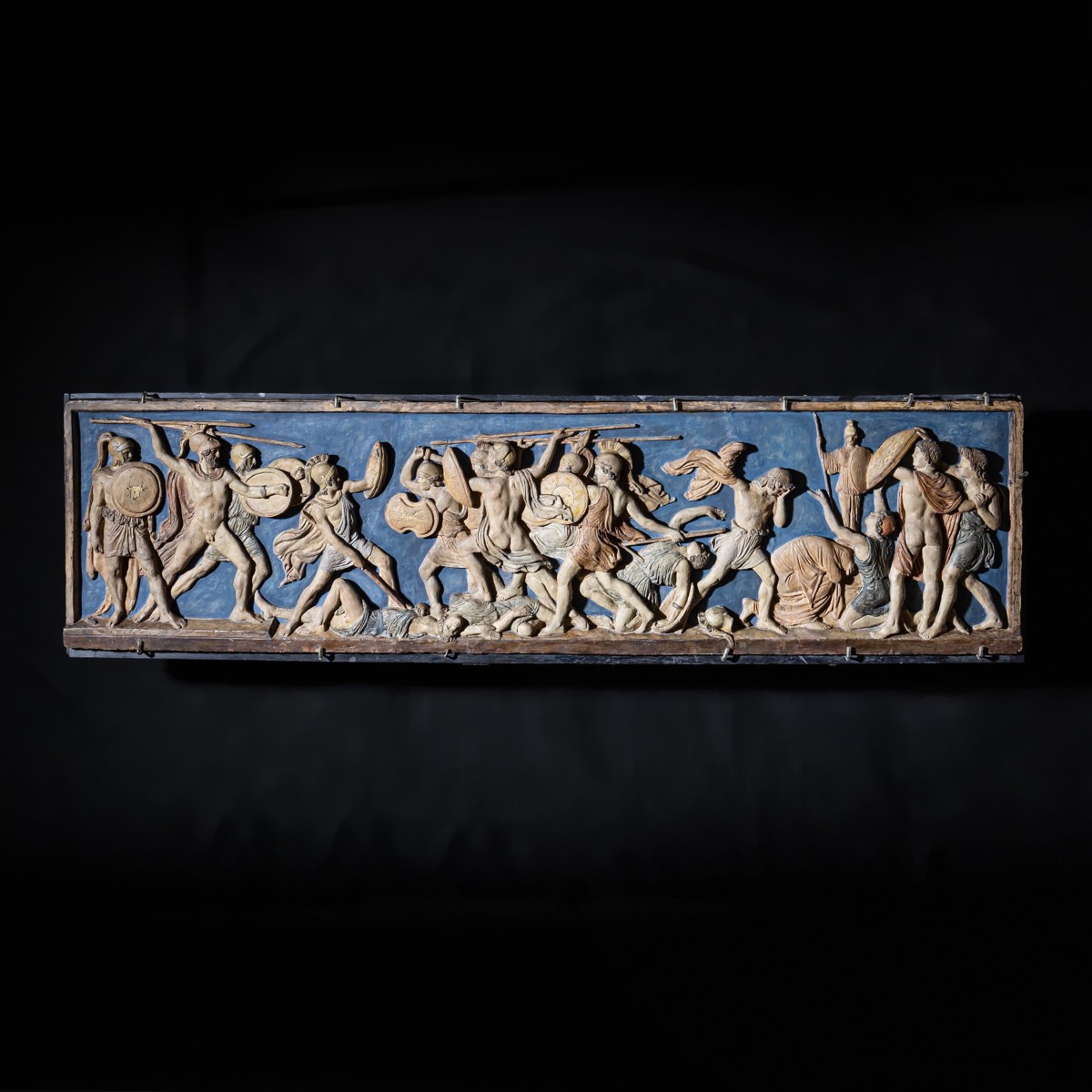 Terracotta Relief, Ulysses Slaying The Suitors, Attributed To Hw Bissen, Denmark, 19th Century