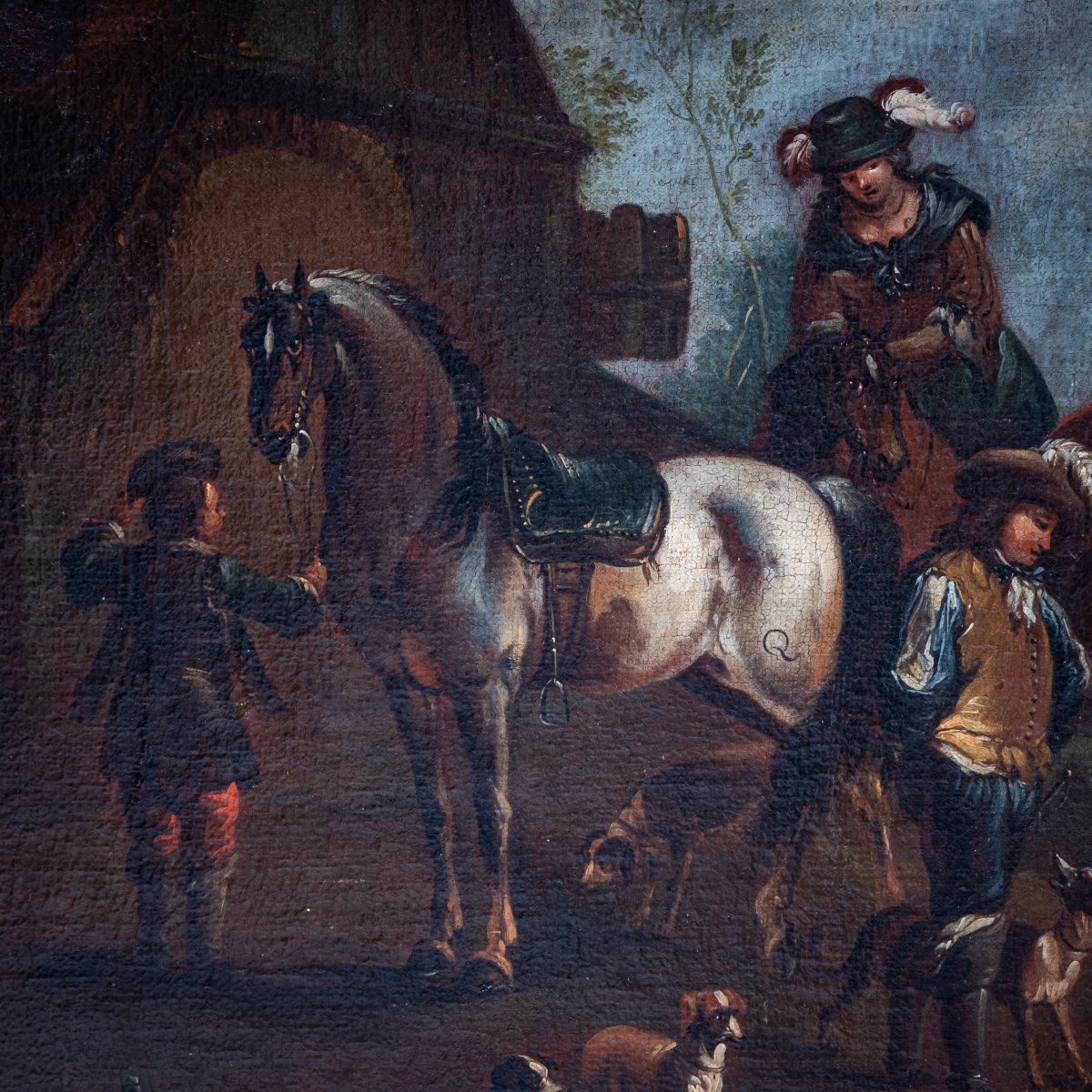 August Querfurt (attributed, 1696-1761), Hunting Party, First Half Of The 18th Century-photo-4