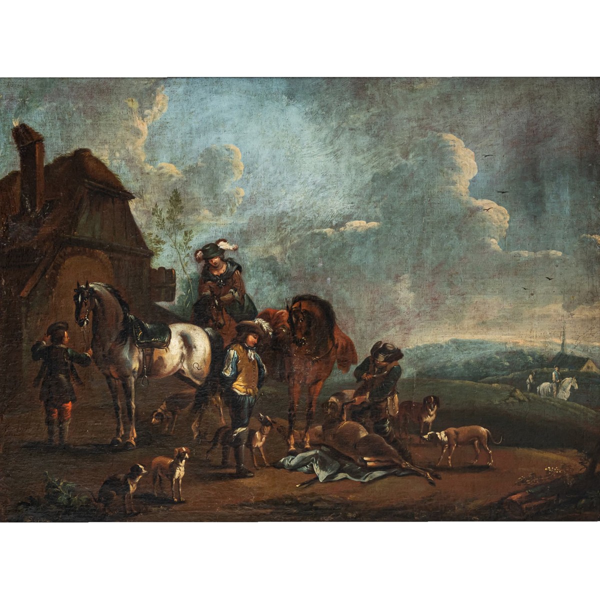 August Querfurt (attributed, 1696-1761), Hunting Party, First Half Of The 18th Century
