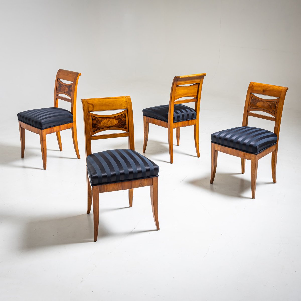Eight Biedermeier Dining Chairs, Circa 1820-photo-2