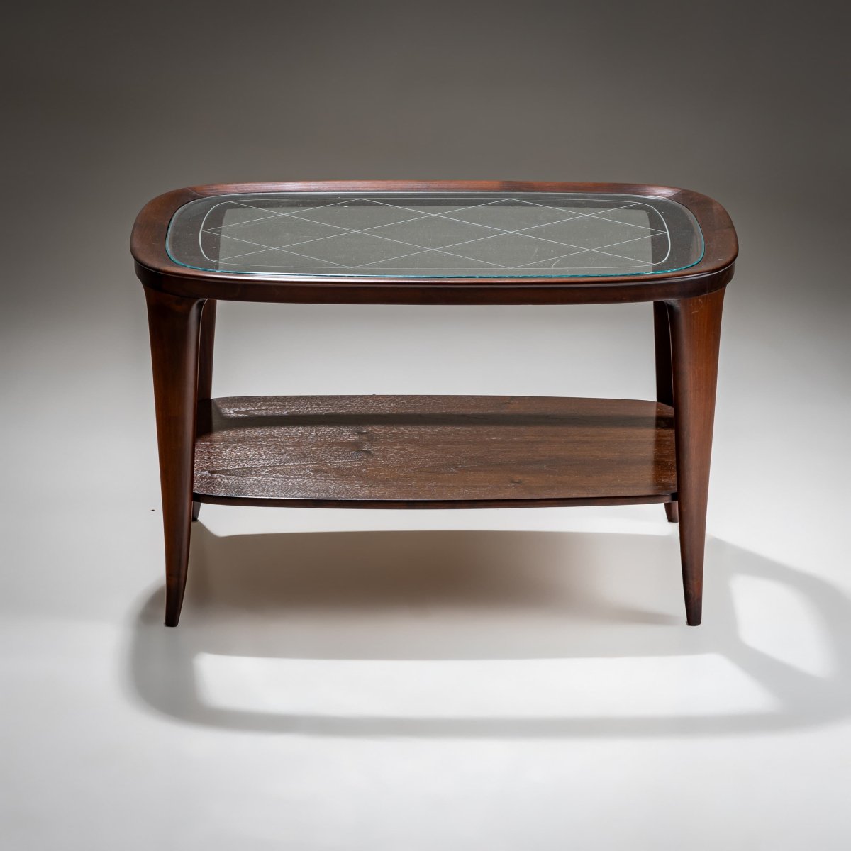 Table basse avec plateau en verre, Italie, milieu du XXe siècle-photo-2