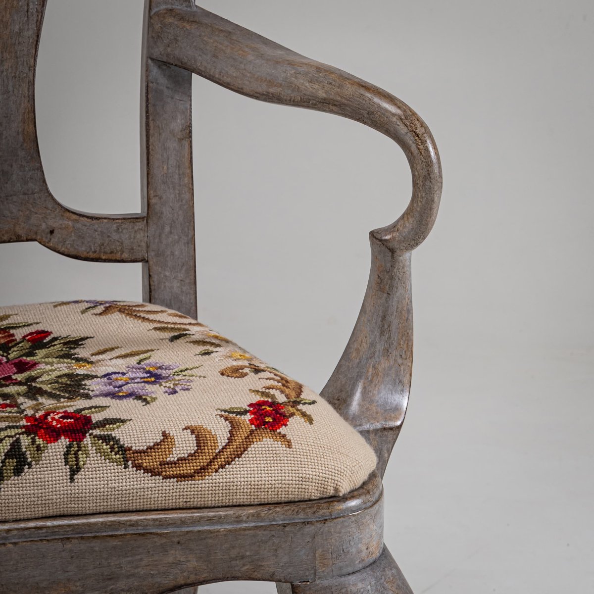 Fauteuils peints en gris, XIXe siècle-photo-5