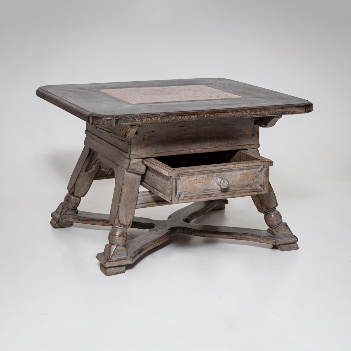Rustic Table Used As A Coffee Table, 20th Century-photo-4