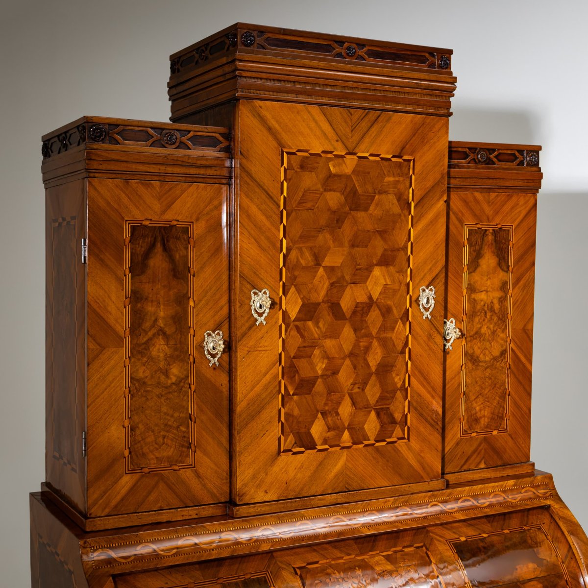 Bureau à cylindre Louis XVI, fin du XVIIIe siècle-photo-5