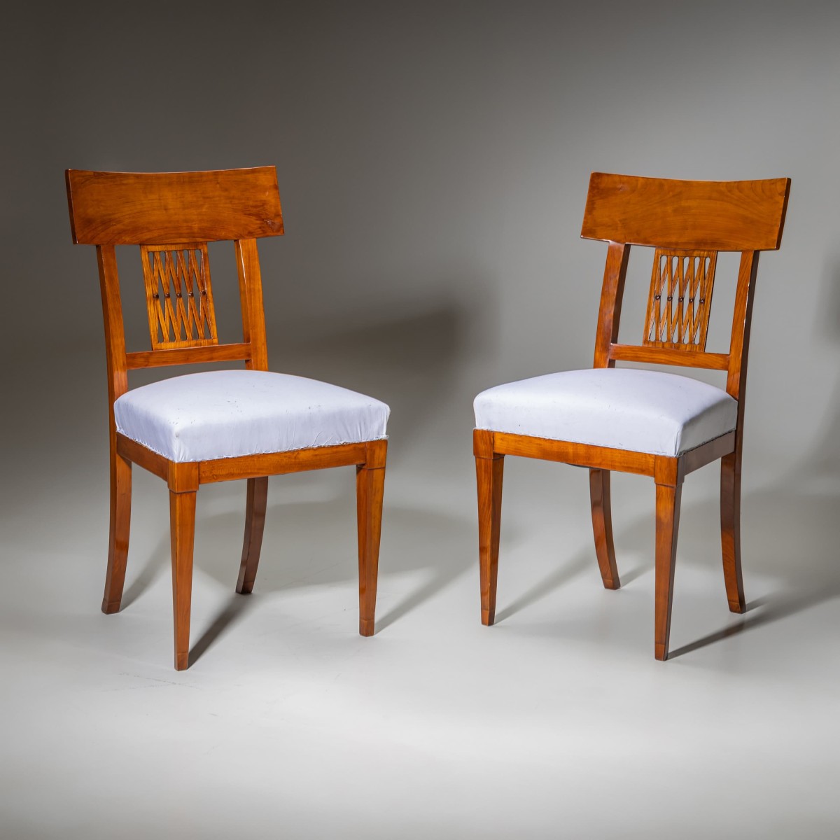 Pair Of Neoclassical Side Chairs, Early 19th Century