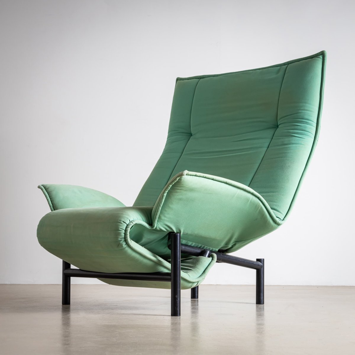 Turquoise “veranda” Armchairs By Vico Magistretti For Cassina, Italy, Late 20th Century-photo-6