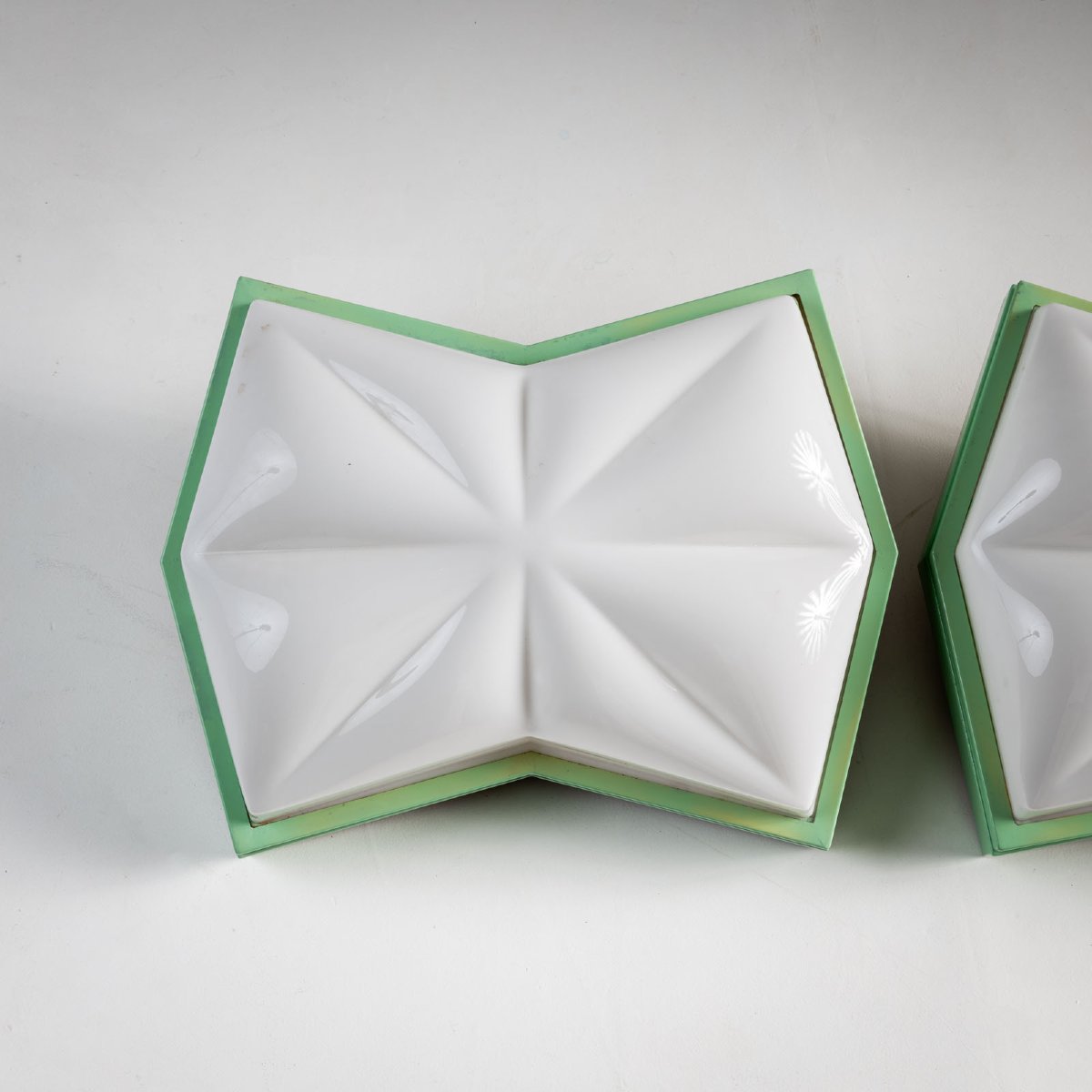 Paire de plafonniers, Italie, milieu du XXe siècle-photo-2