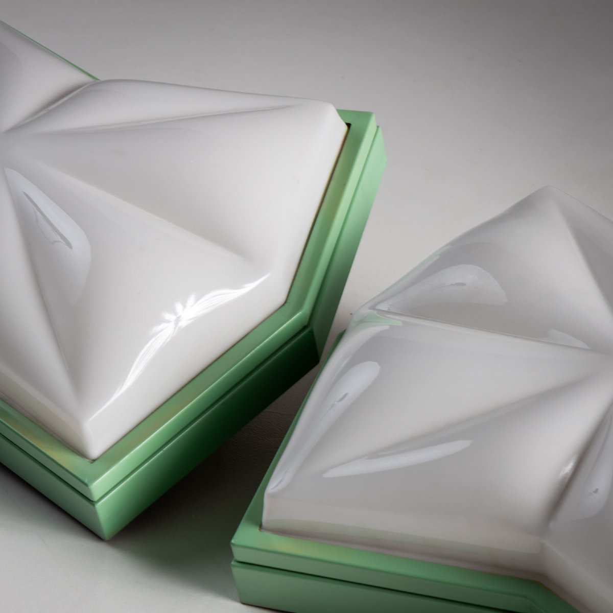 Paire de plafonniers, Italie, milieu du XXe siècle-photo-4