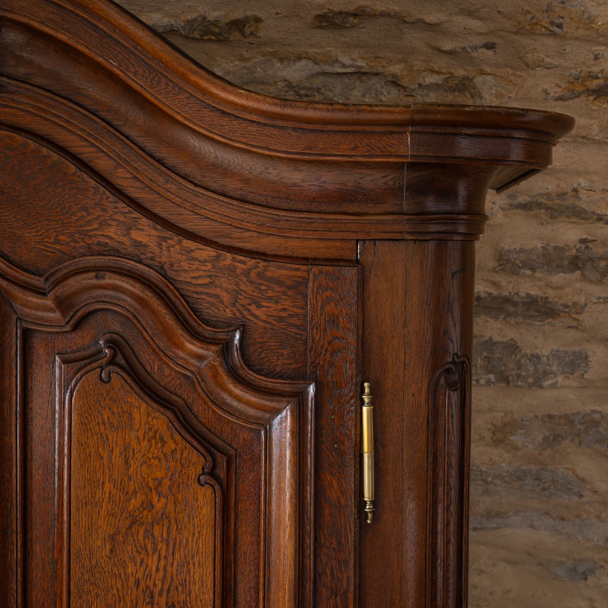 Armoire baroque en chêne, XVIIIe siècle-photo-4