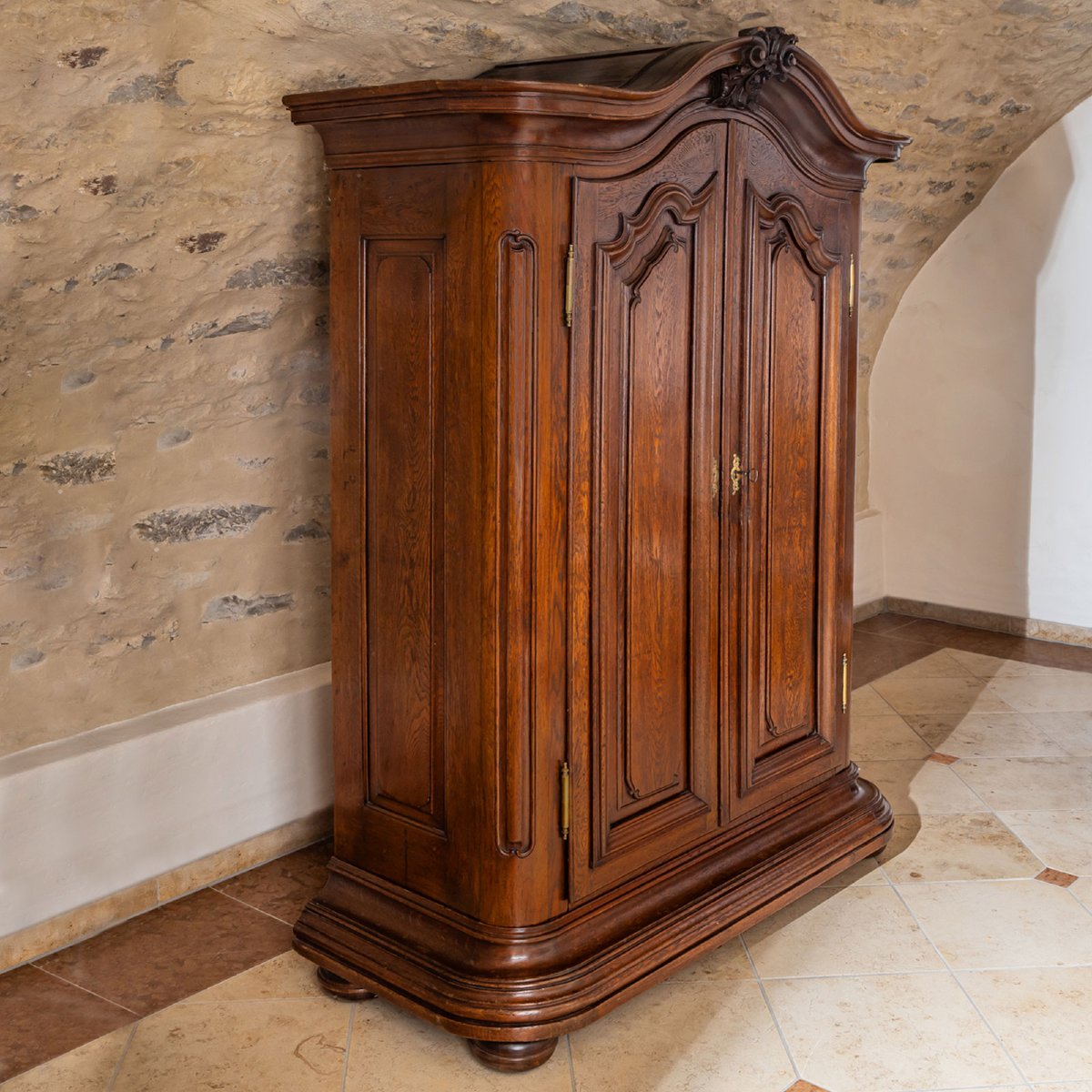 Armoire baroque en chêne, XVIIIe siècle-photo-5