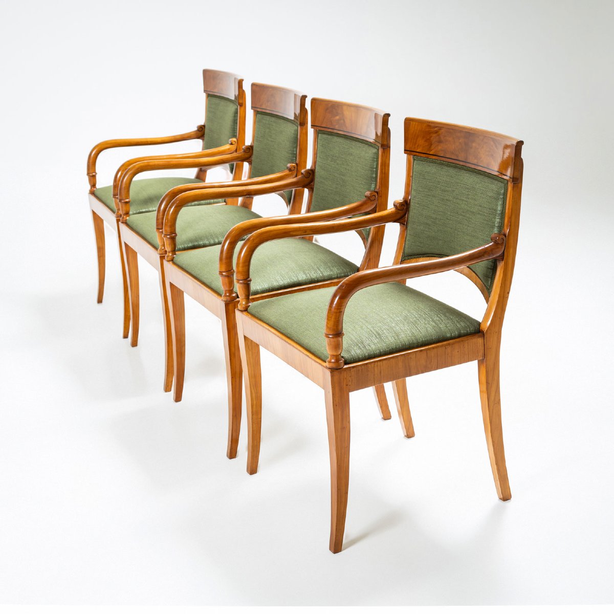 Set Of Four Armchairs, France, Early 19th Century-photo-3