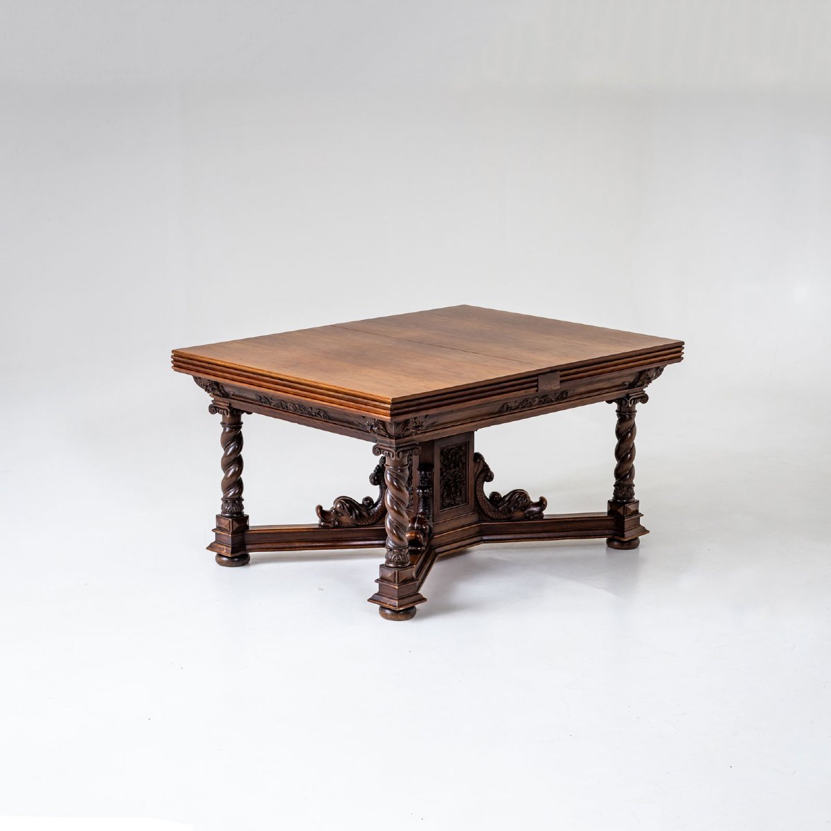 Extendable Table In The Historicist Style, Germany, Late 19th Century-photo-1
