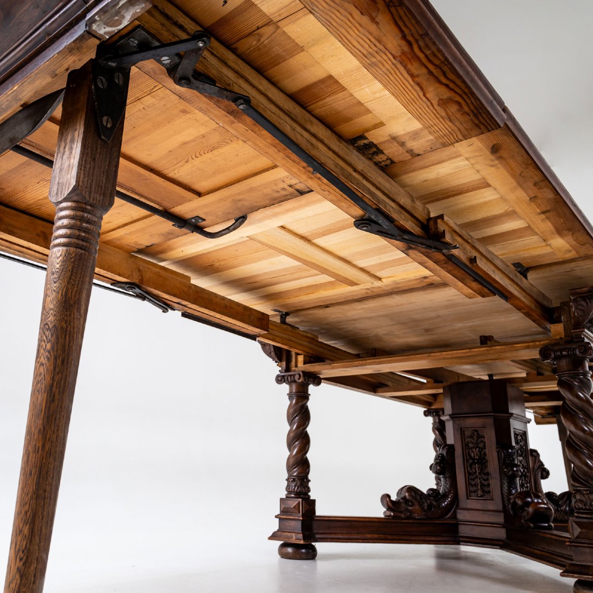 Extendable Table In The Historicist Style, Germany, Late 19th Century-photo-8