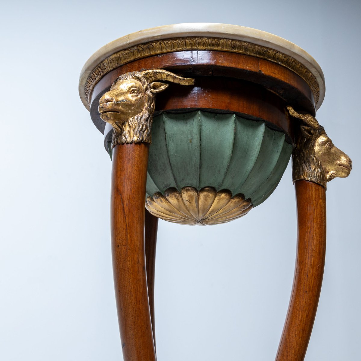 Paire de grandes torchères italiennes, probablement de Naples, début du XIXe siècle-photo-4