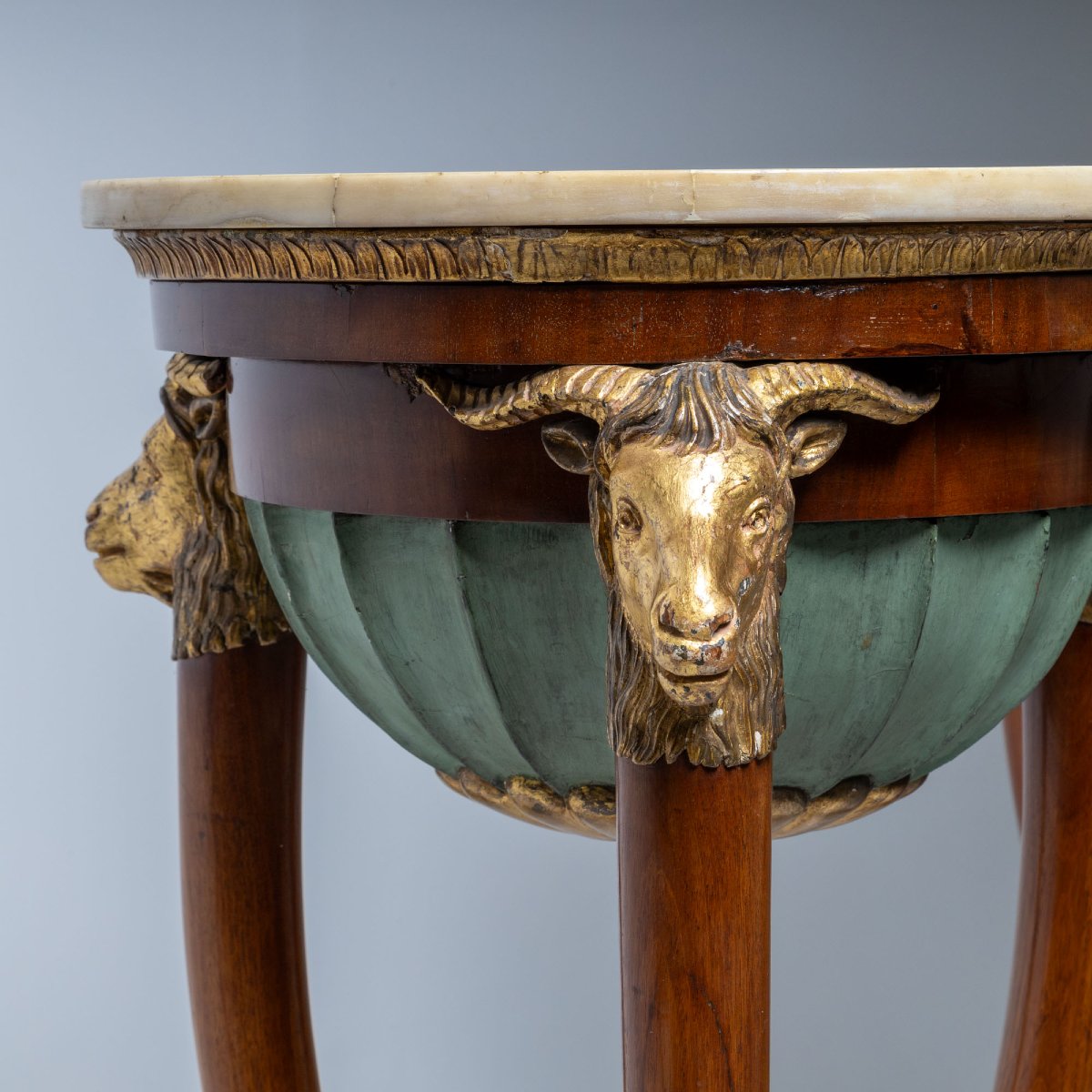 Paire de grandes torchères italiennes, probablement de Naples, début du XIXe siècle-photo-5