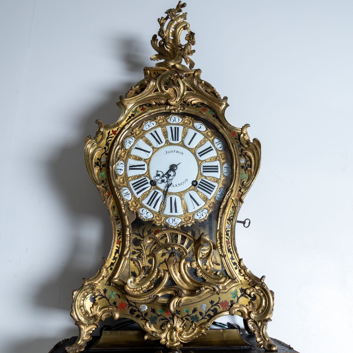Large Louis XV Clock With Console, Signed Balthazar Lieutaud & Joffroy In Besançon, Mid-19th Century-photo-3