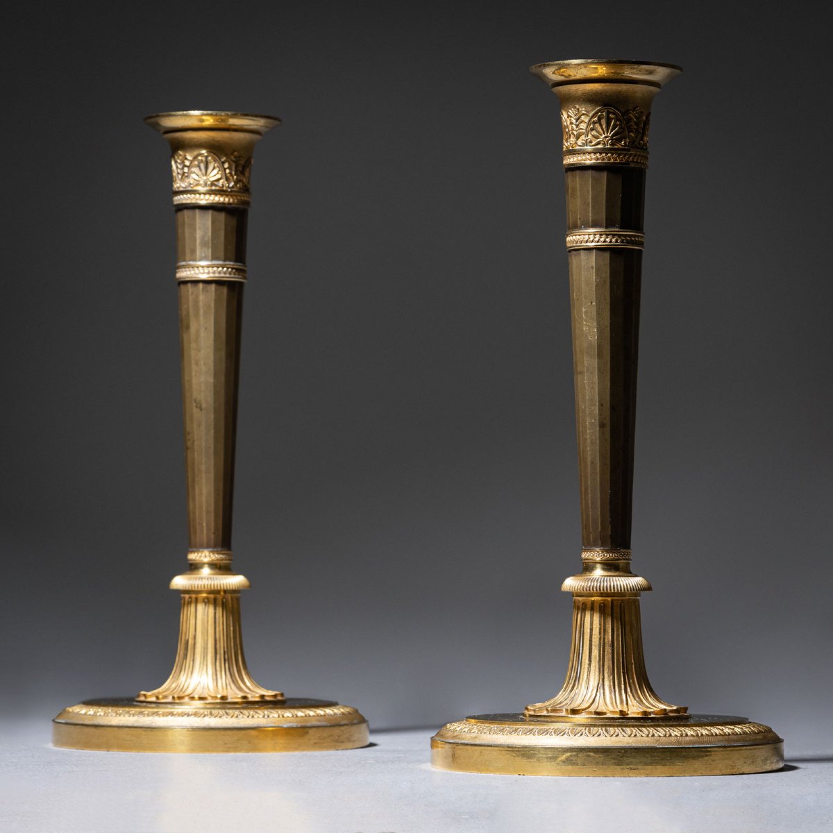 Bougeoirs Empire, début du XIXe siècle-photo-2