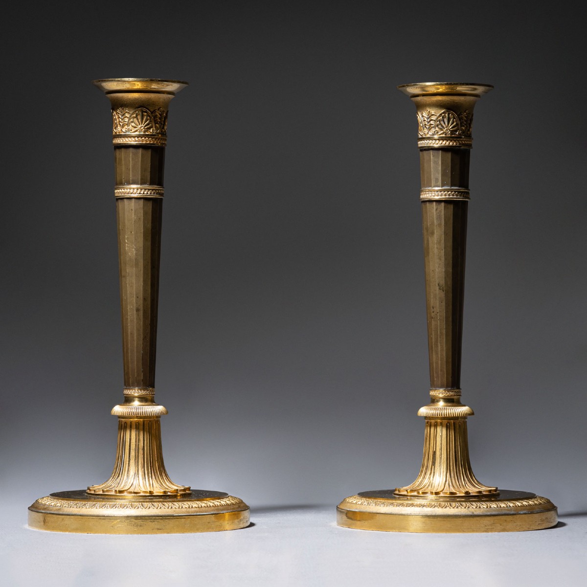 Bougeoirs Empire, début du XIXe siècle