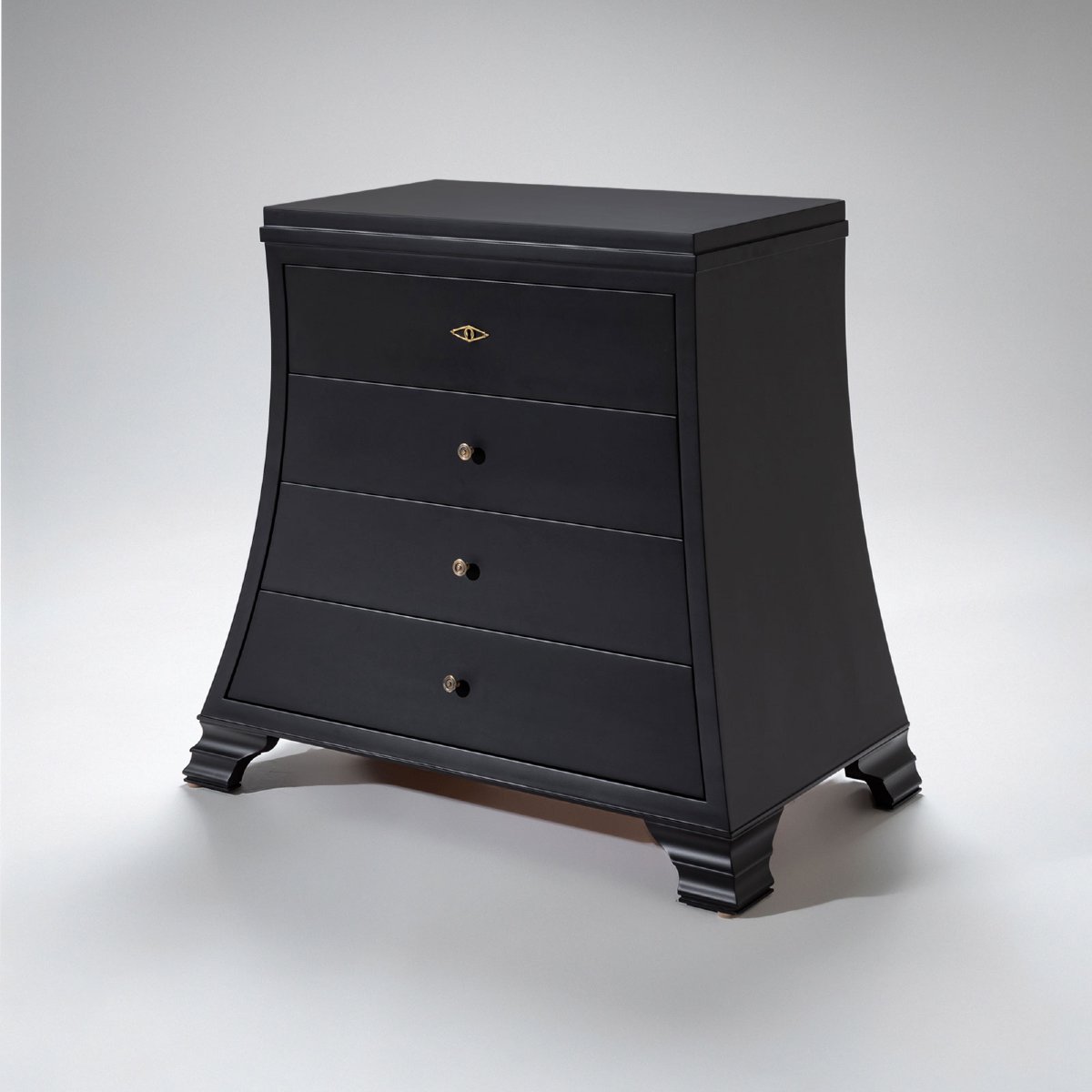 Paire de commodes trapézoïdales, fin du XXe siècle-photo-5