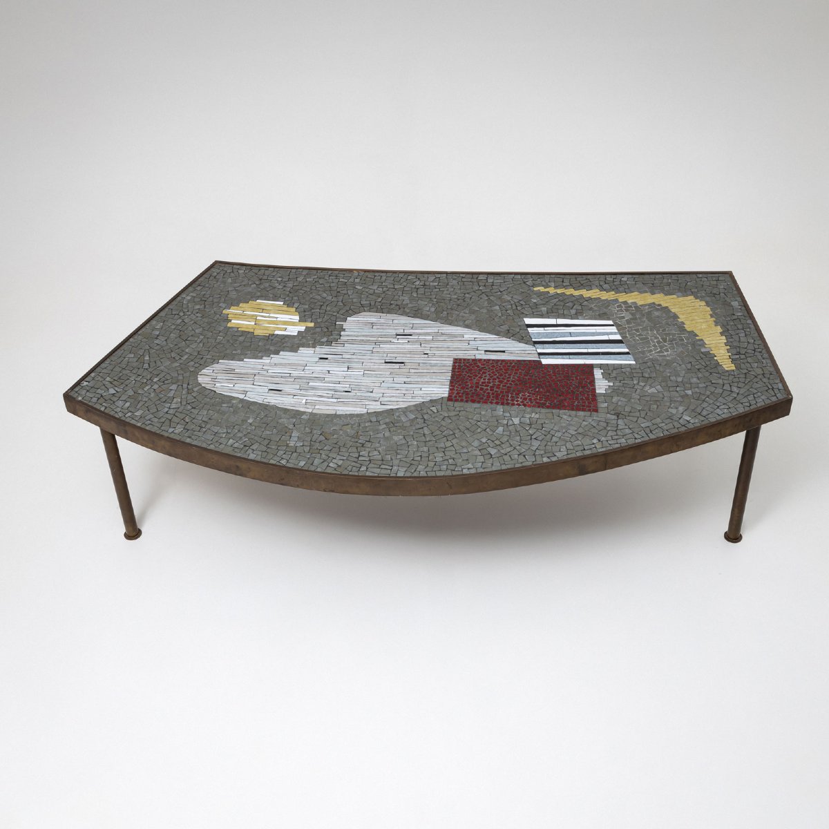 Table basse avec plateau en mosaïque, Berthold Müller-Oerlinghausen (1893-1979), milieu du XXe -photo-2