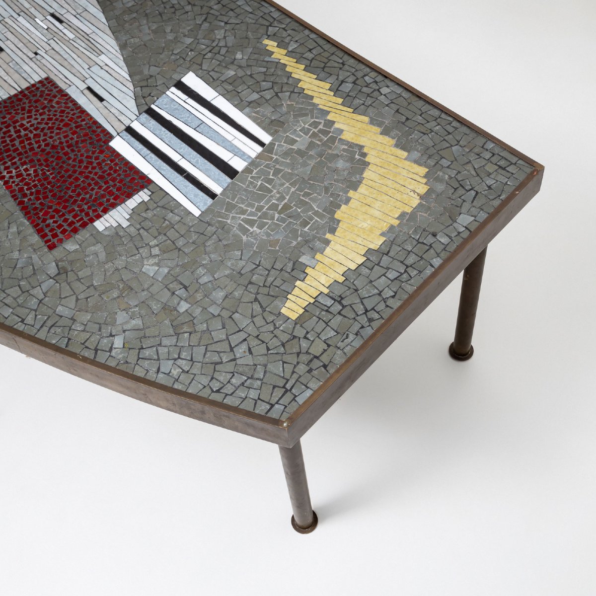 Table basse avec plateau en mosaïque, Berthold Müller-Oerlinghausen (1893-1979), milieu du XXe -photo-5