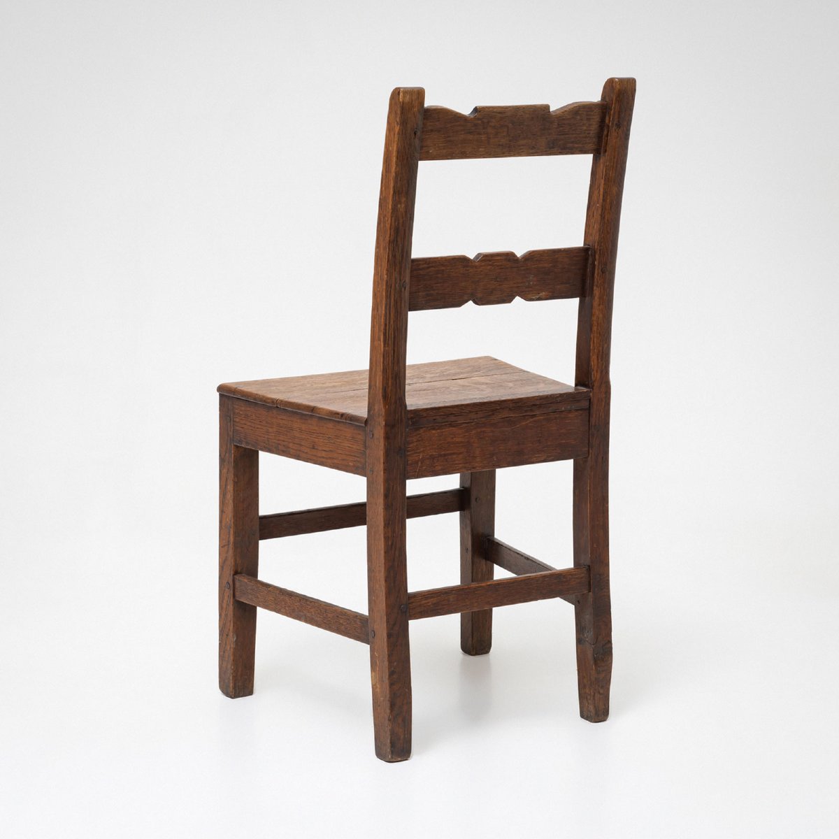 Pair Of Georgian Oak Side Chairs, Late 18th Century-photo-6
