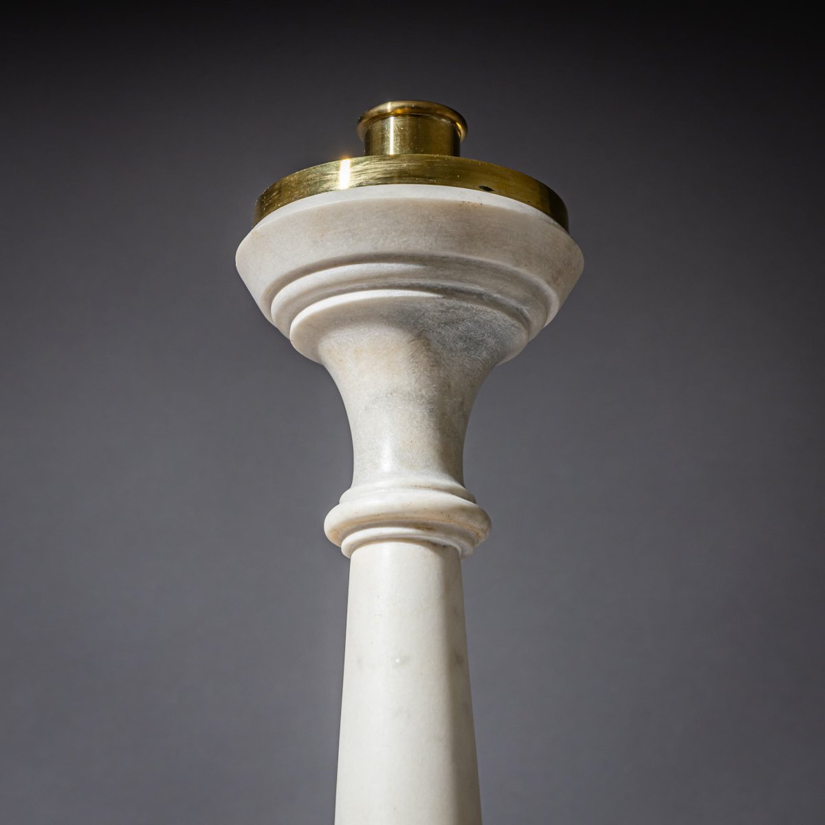 Pair Of Marble Candlesticks, Late 19th Century-photo-7