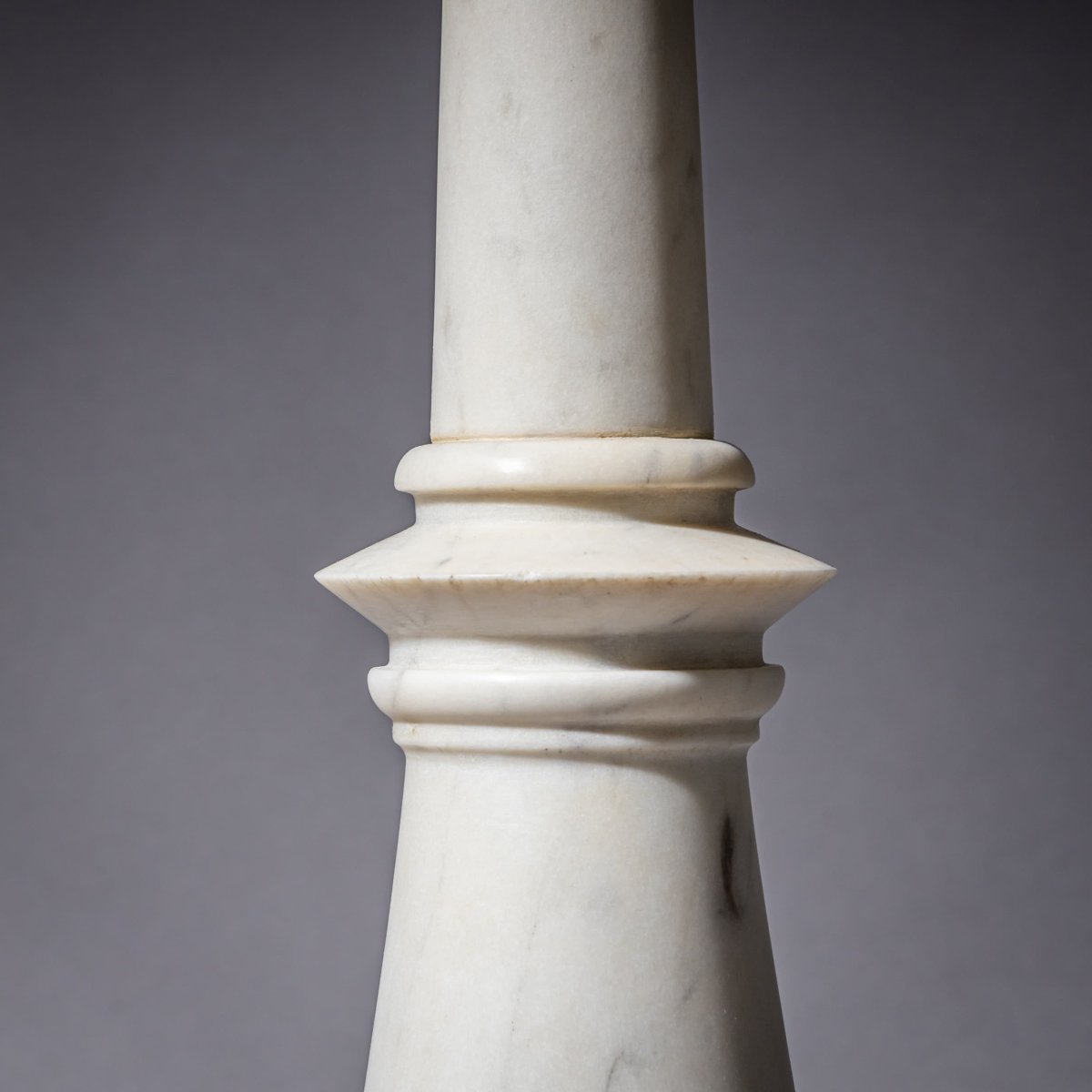 Pair Of Marble Candlesticks, Late 19th Century-photo-8