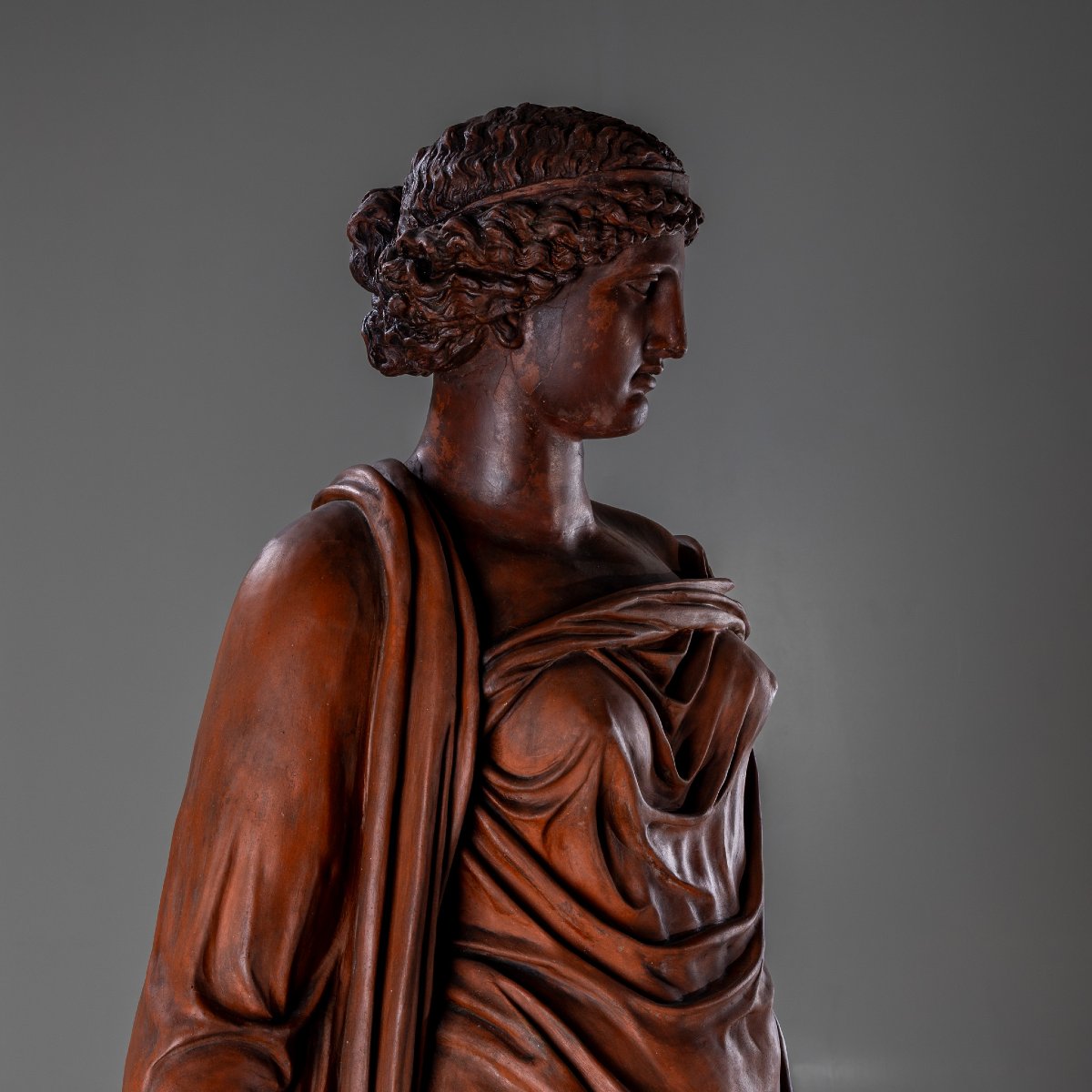 Life-size Terracotta Statue Of The Goddess Ceres, Vienna, Late 19th Century-photo-4