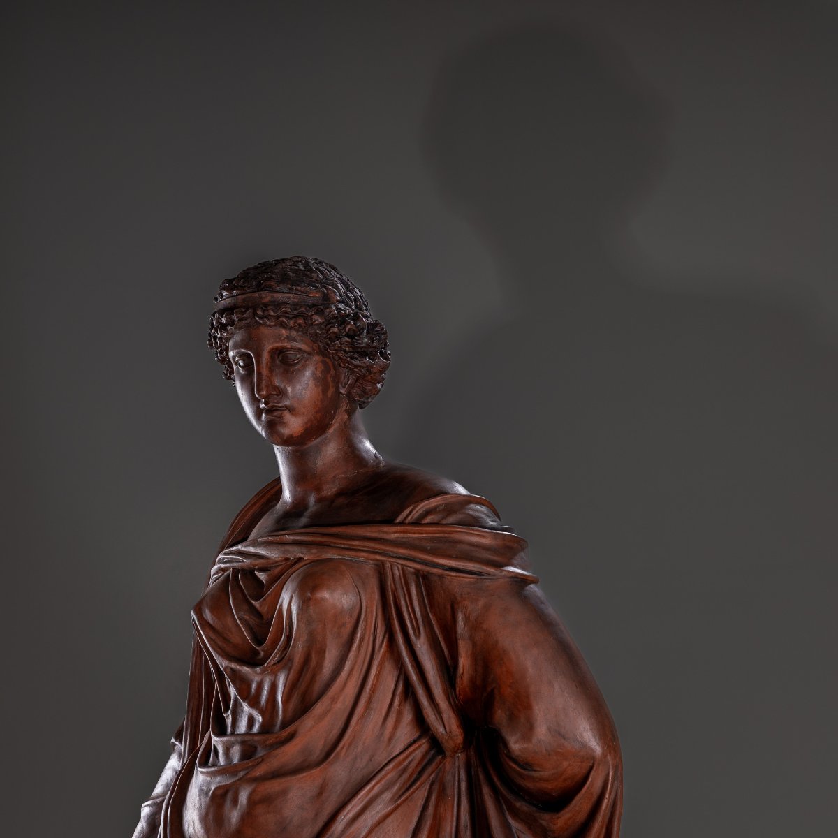 Life-size Terracotta Statue Of The Goddess Ceres, Vienna, Late 19th Century-photo-2