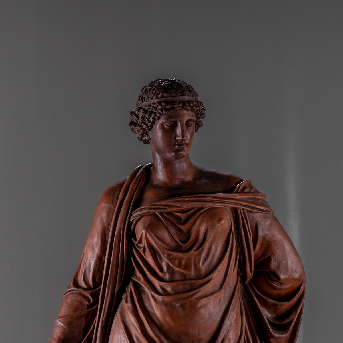Life-size Terracotta Statue Of The Goddess Ceres, Vienna, Late 19th Century