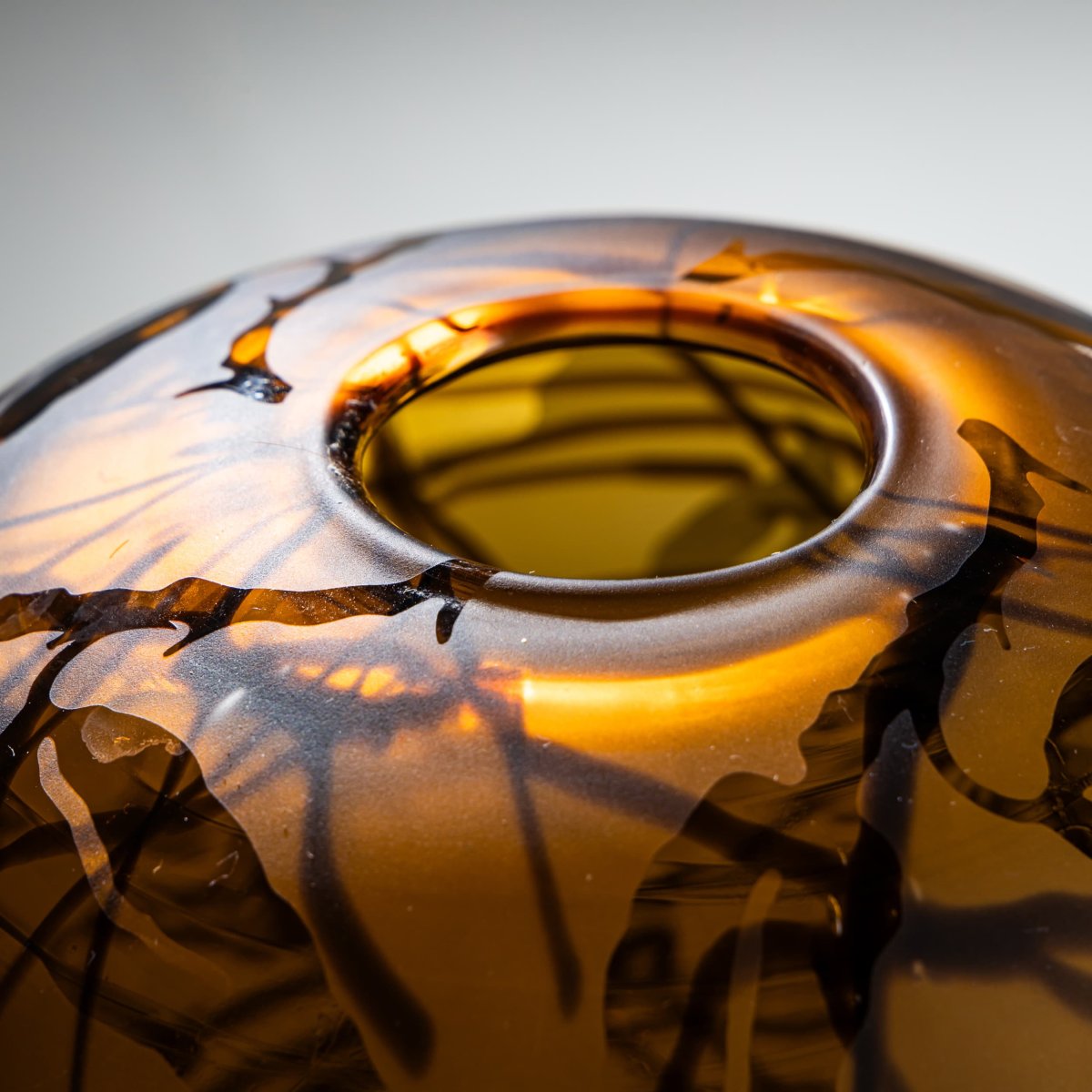 Spherical Glass Vase in the Style of Willem Heesen, Late 20th Century-photo-4