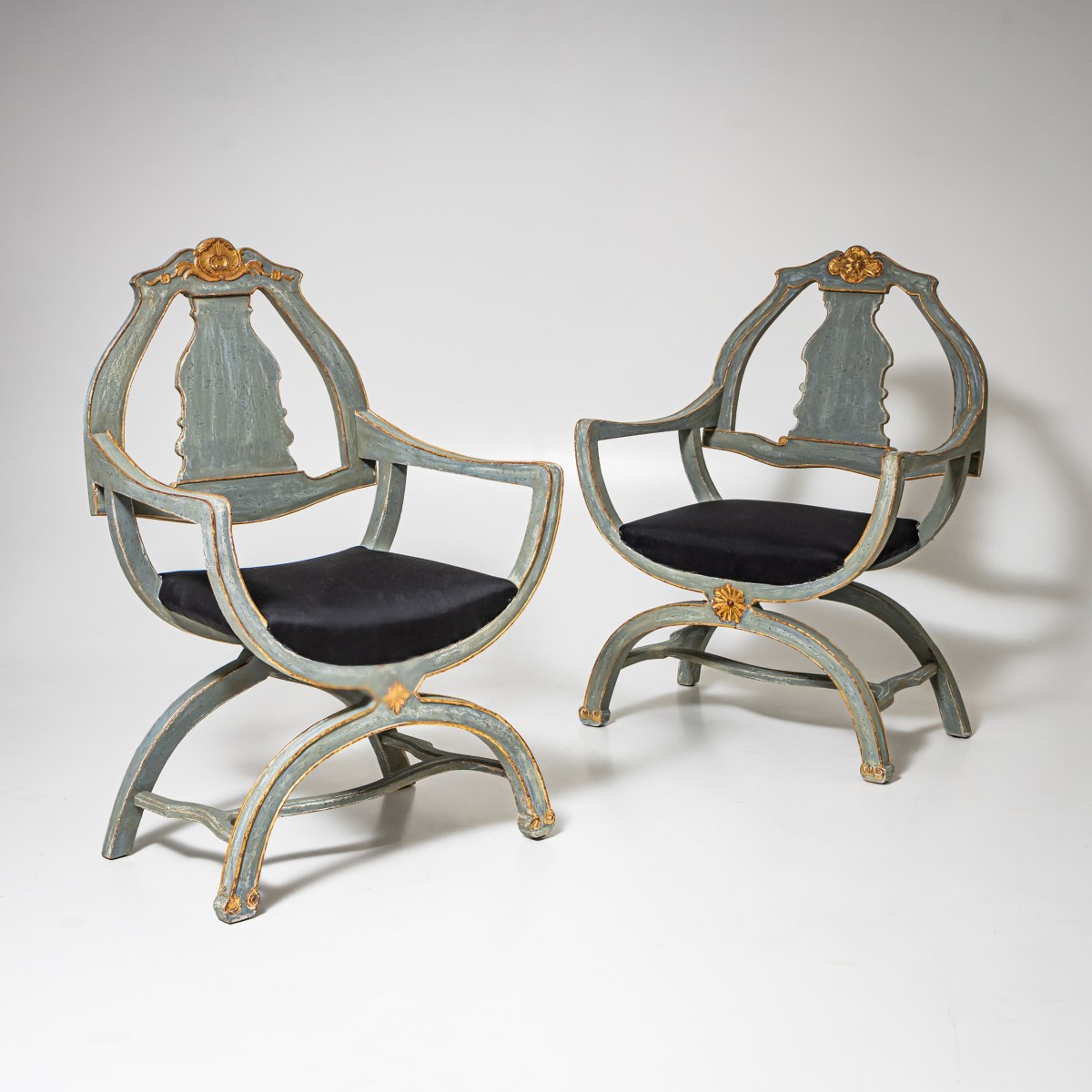 Pair Of Armchairs, Saxony, 18th Century