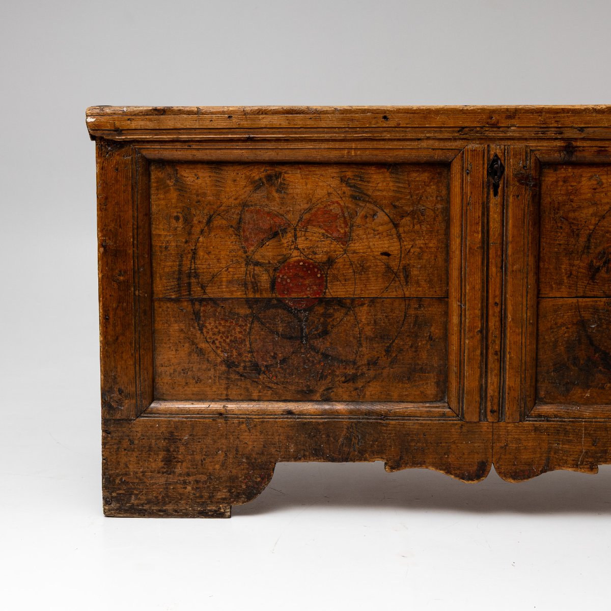 Baroque Chest With A Painted Flat Lid, 18th Century-photo-2
