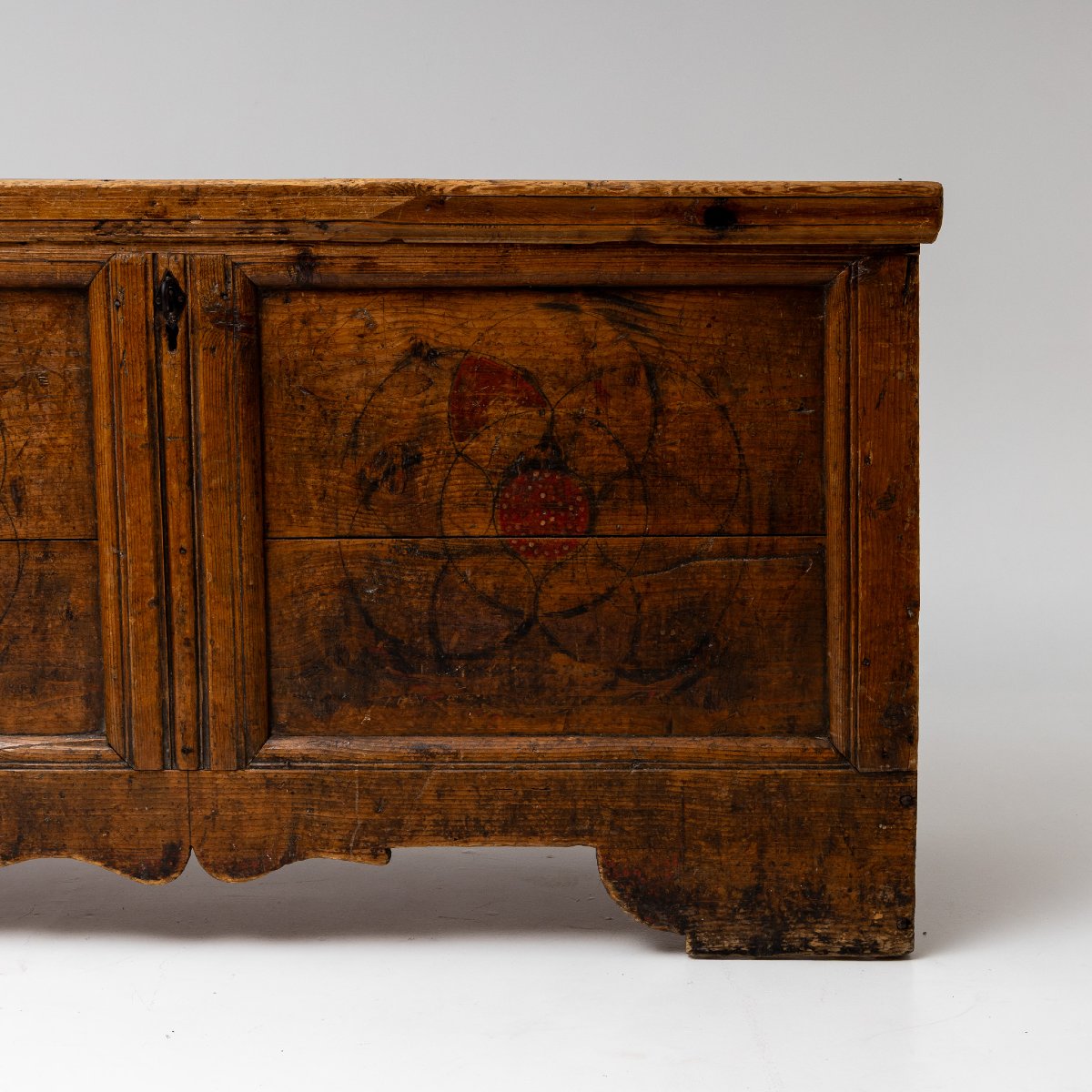 Baroque Chest With A Painted Flat Lid, 18th Century-photo-3