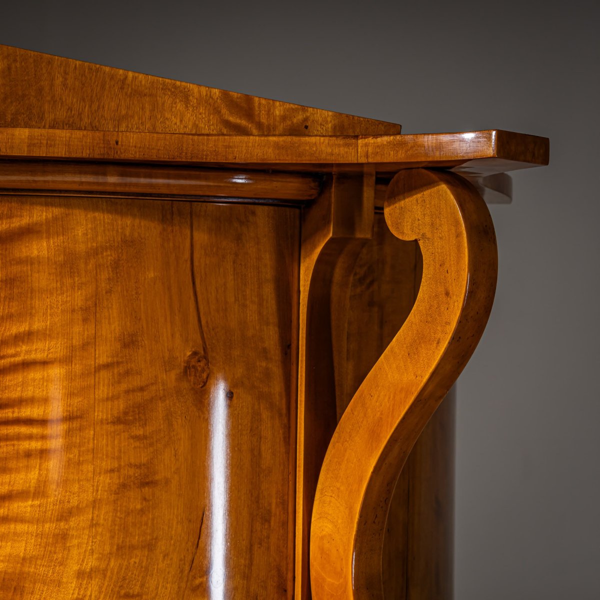 Secrétaire Biedermeier en bouleau, Allemagne, vers 1830-photo-7