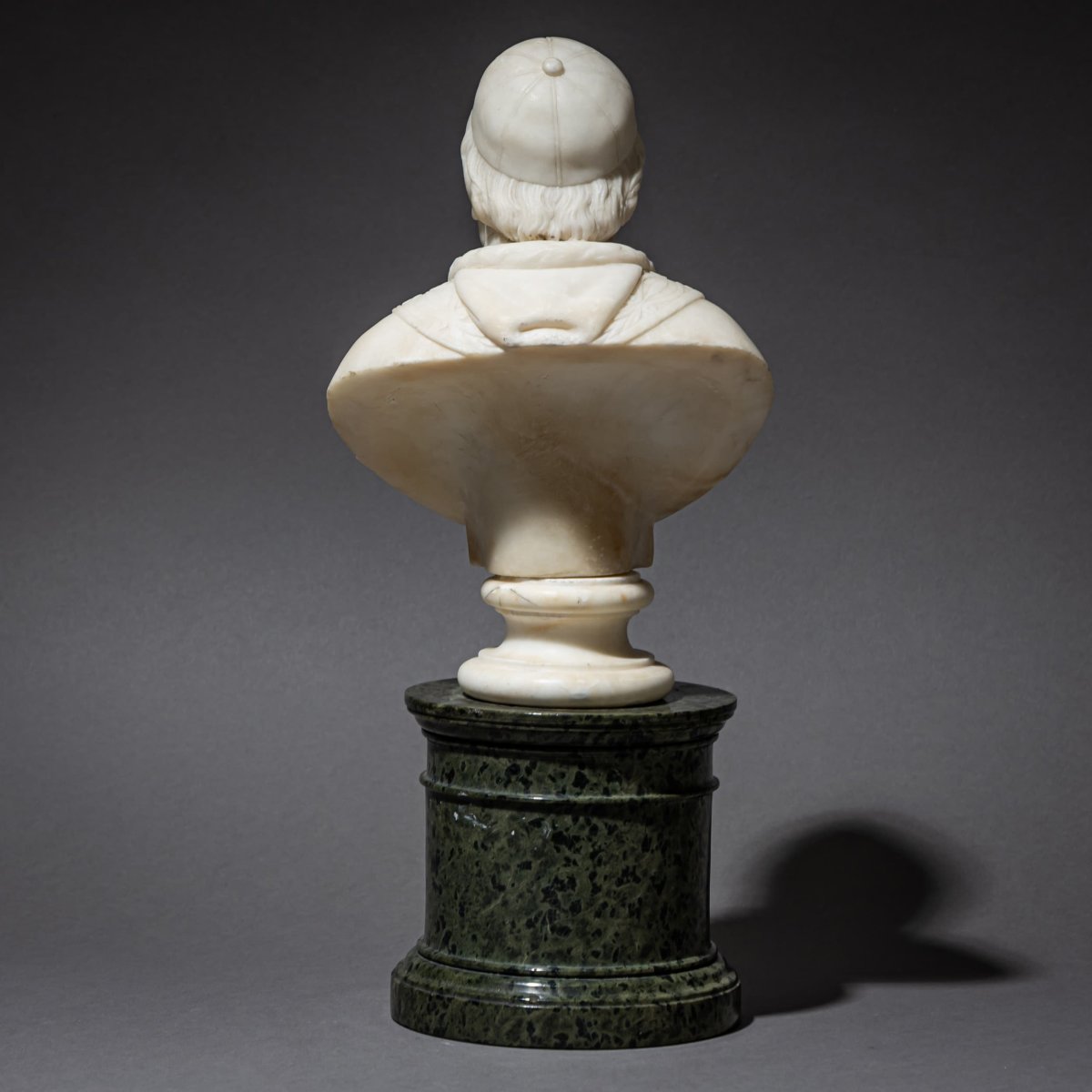 Buste en marbre du pape Pie IX sur un socle serpentine, Rome, vers 1846/47-photo-4